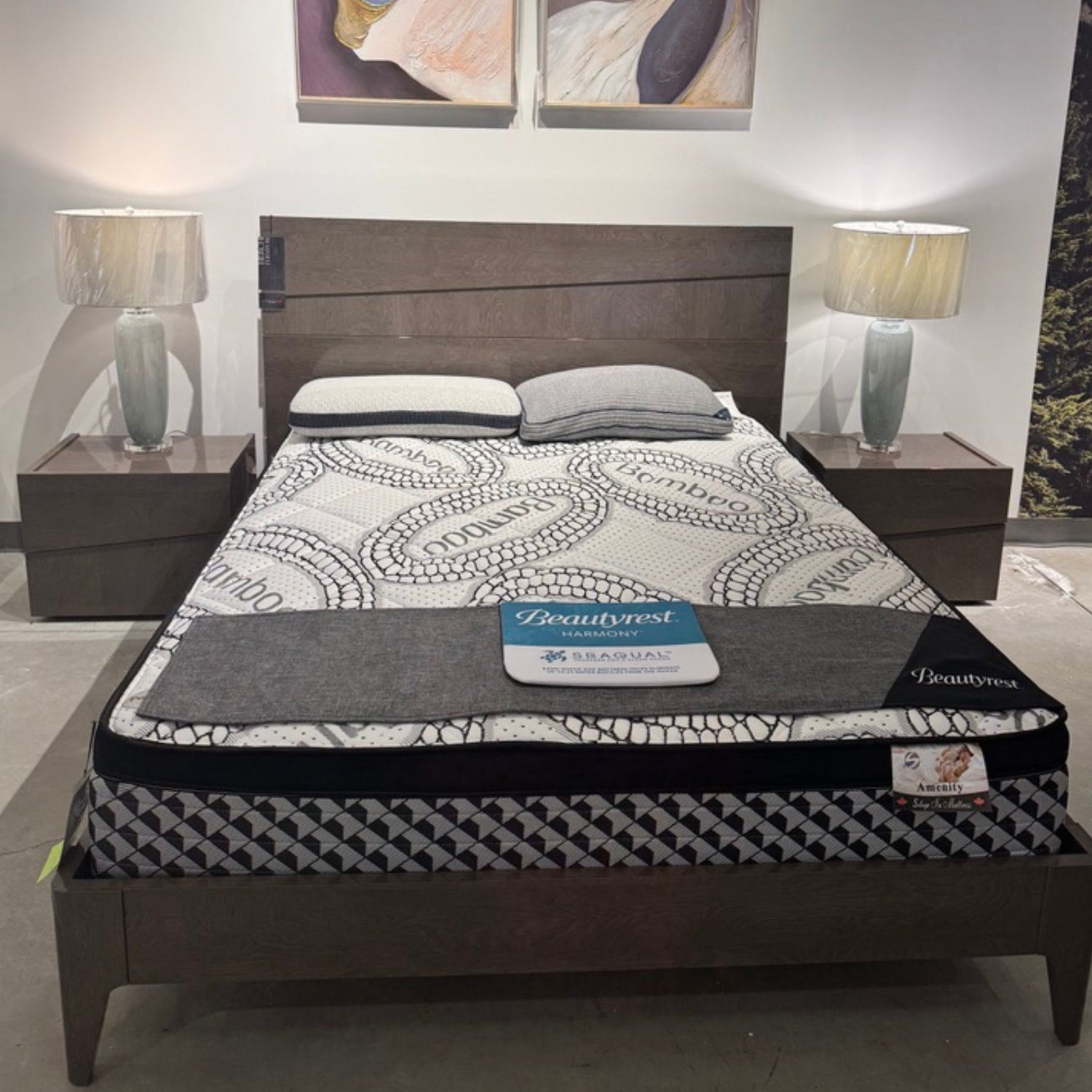 Tekno Italian Queen Bed + 2 Night Stand Set