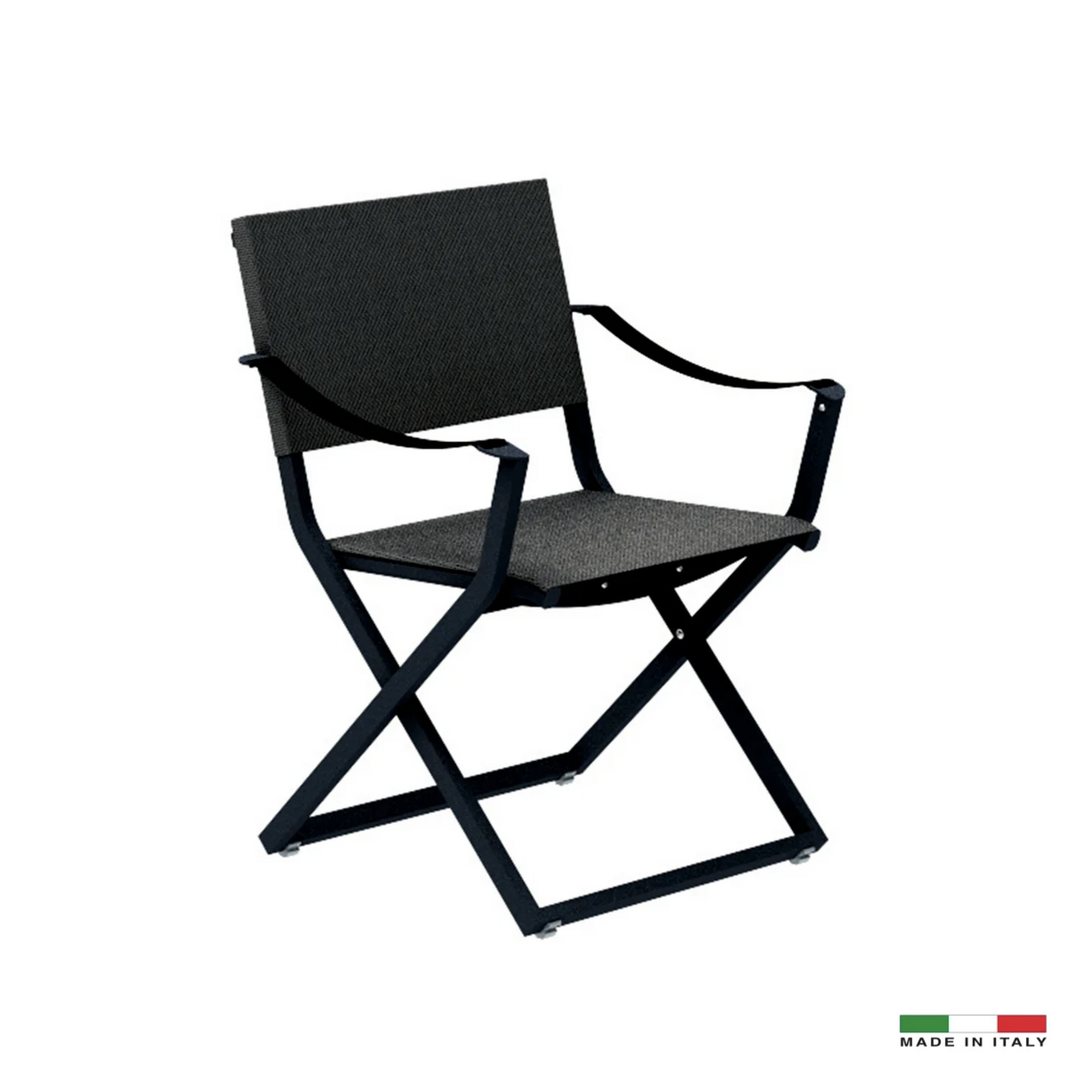 Fellini Italian Outdoor Armchair - Black