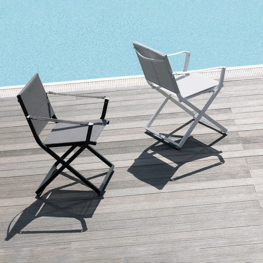 Fellini Italian Outdoor Armchair - Black
