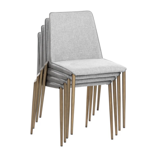 Renee Stackable Dining Chair - Antique Brass