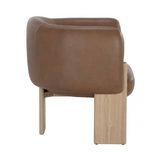 Trine Lounge Chair - Rustic Oak