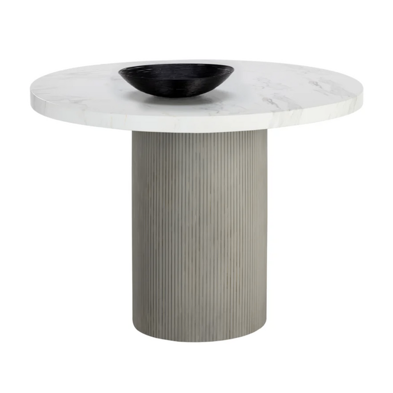Nicolette Dining Table - Marble Look - 40"