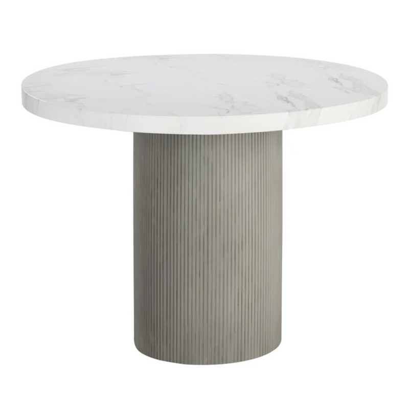 Nicolette Dining Table - Marble Look - 40"