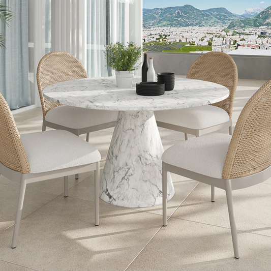 Shelburne Dining Table - Marble Look - 47"
