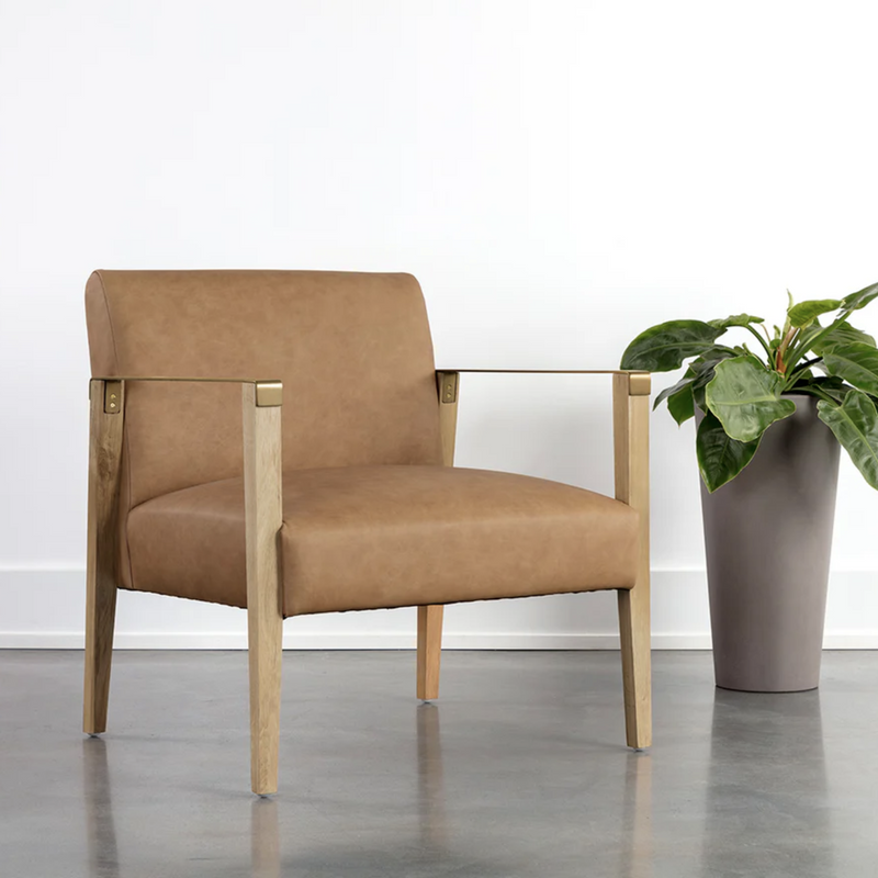 Earl Lounge Chair - Rustic Oak