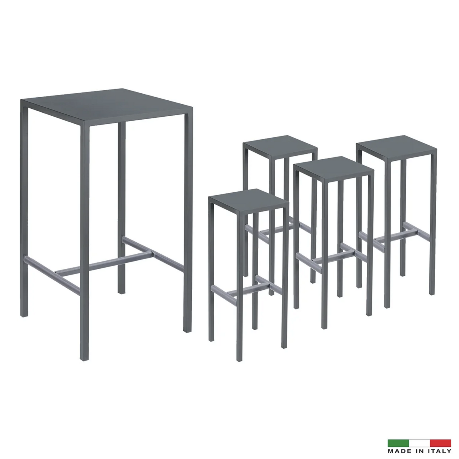 Seaside Italian Outdoor Dining Set - Grey