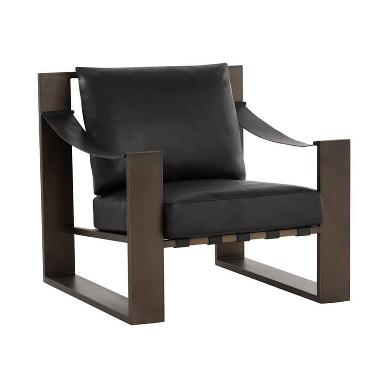 Berke Lounge Chair - Antique Bronze