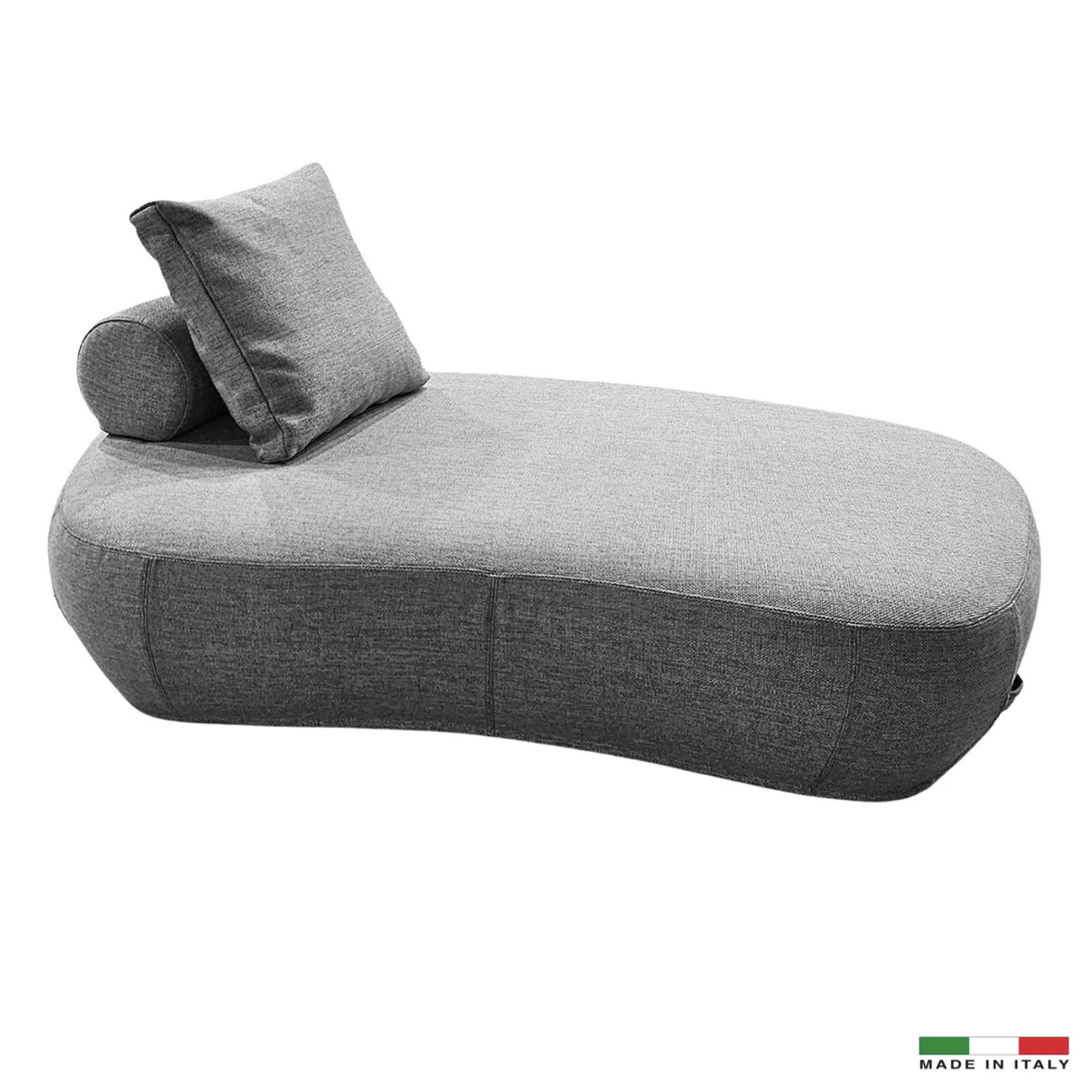 Luna Italian Outdoor Chaise - Grey