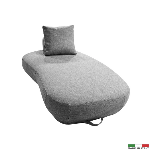 Luna Italian Outdoor Chaise - Grey