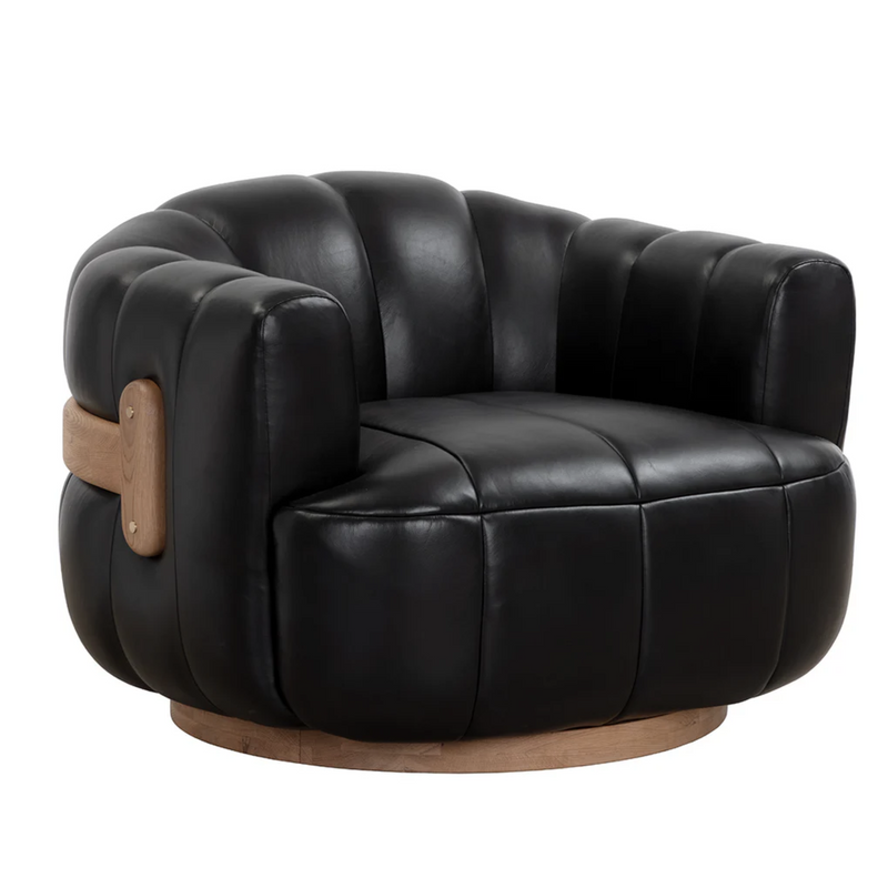 Tadeo Swivel Armchair - Rustic Oak