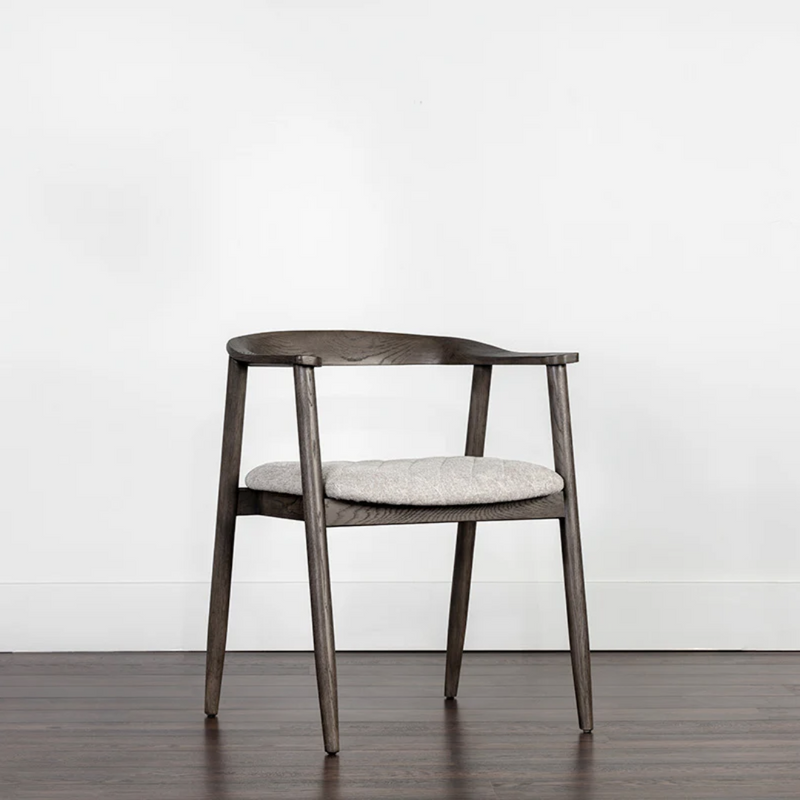 Jeremy Dining Armchair - Dark Brown