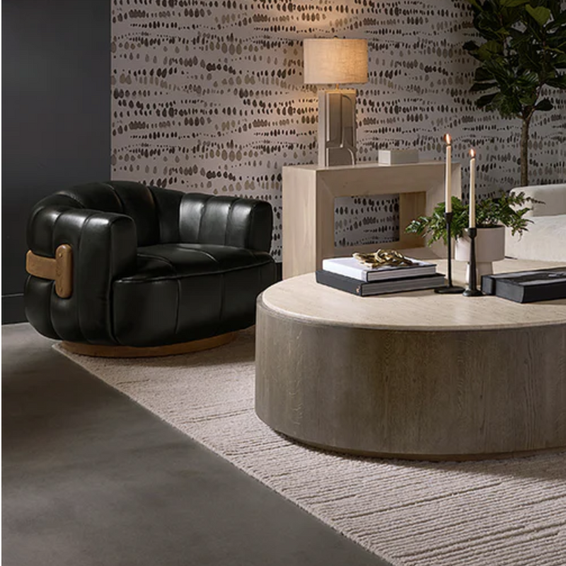 Tadeo Swivel Armchair - Rustic Oak