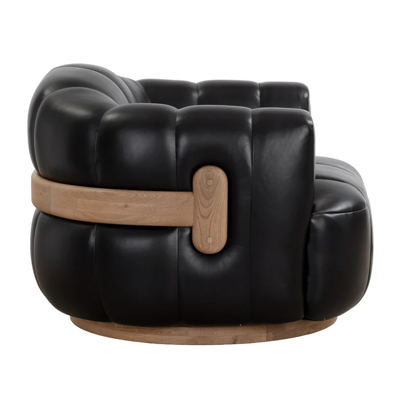 Tadeo Swivel Armchair - Rustic Oak