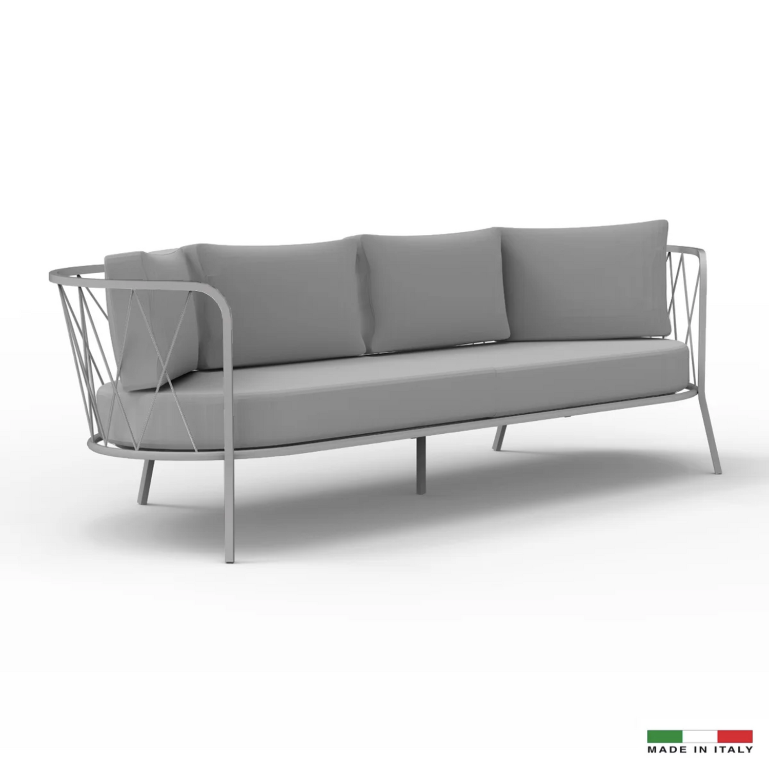 Dasy Italian Outdoor Sofa - Mud Grey