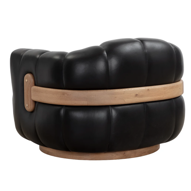 Tadeo Swivel Armchair - Rustic Oak