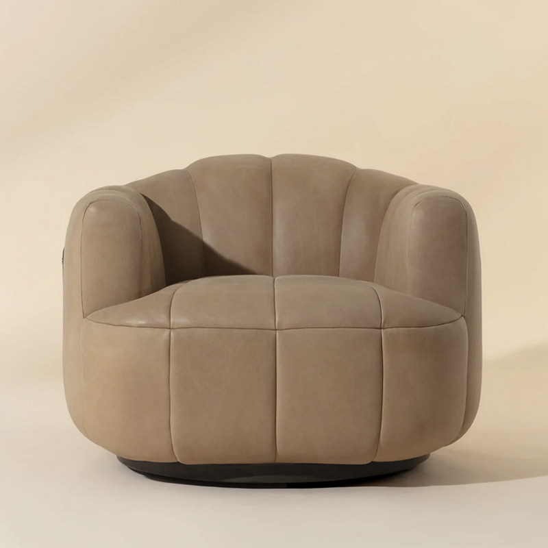 Tadeo Swivel Armchair - Dark Brown