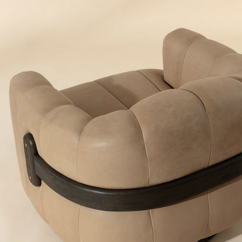 Tadeo Swivel Armchair - Dark Brown