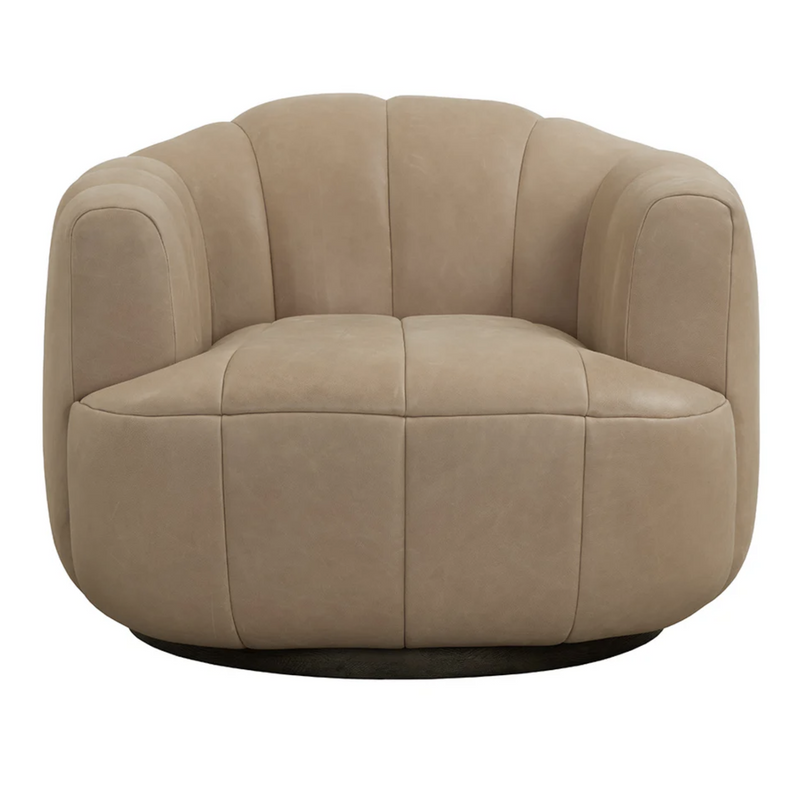 Tadeo Swivel Armchair - Dark Brown