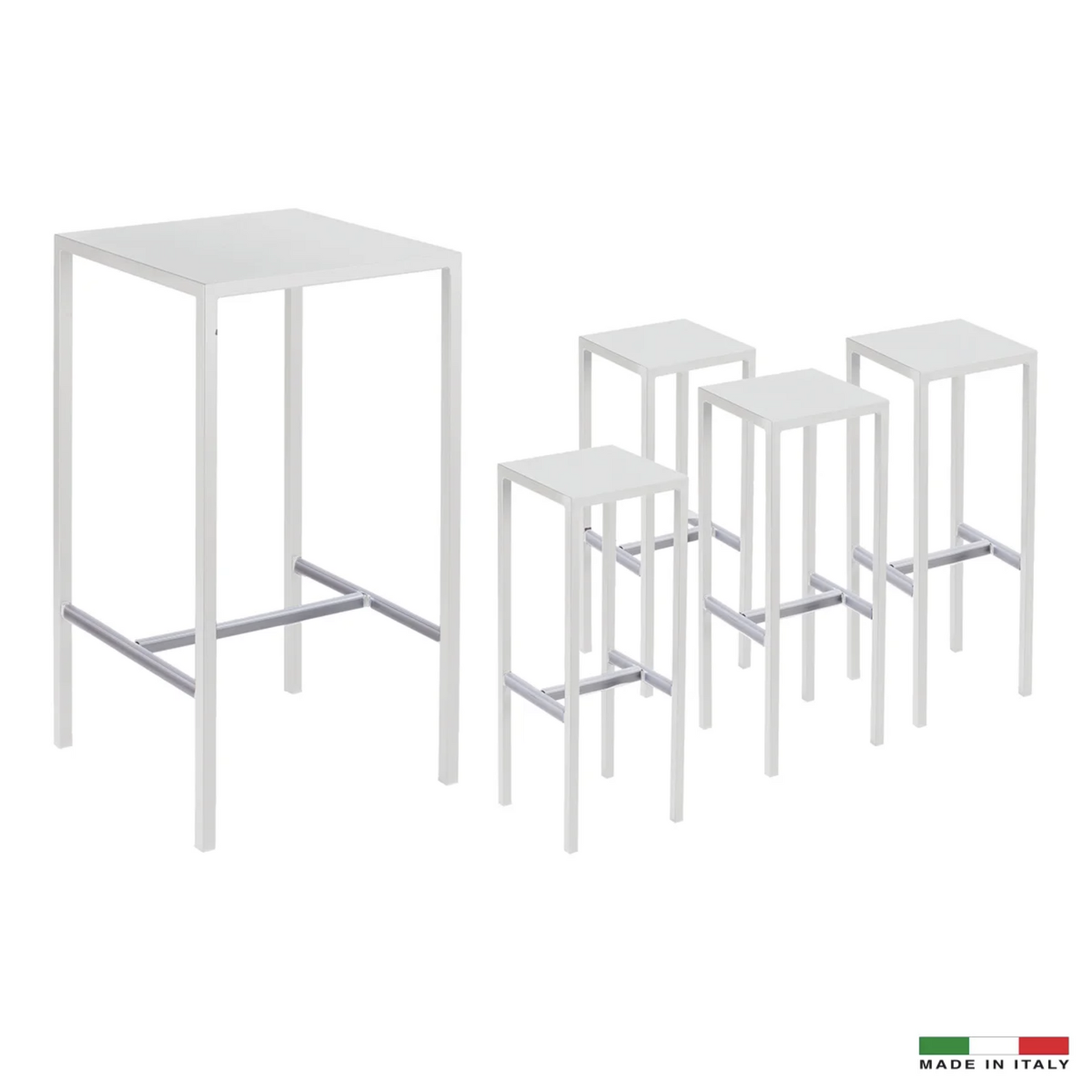 Seaside Italian Outdoor Dining Set - White