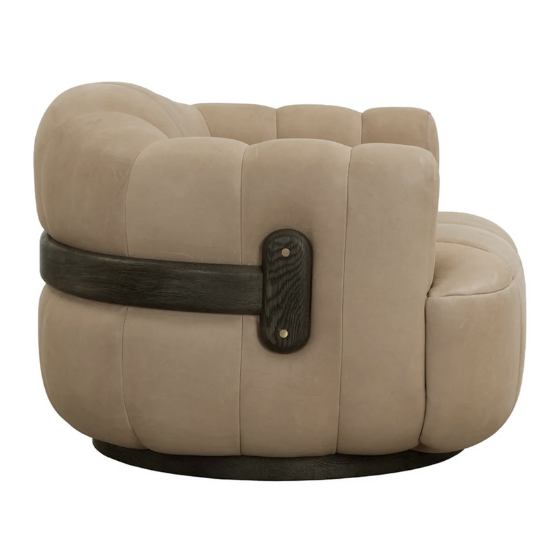 Tadeo Swivel Armchair - Dark Brown