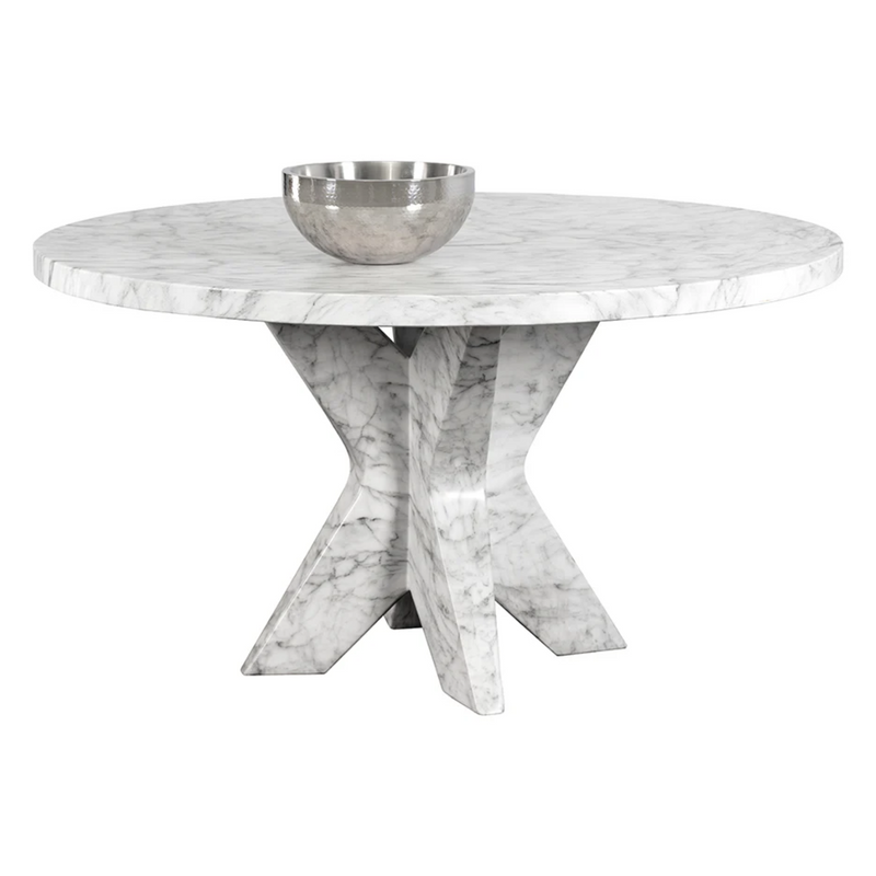 Cypher Dining Table Base - Marble Look
