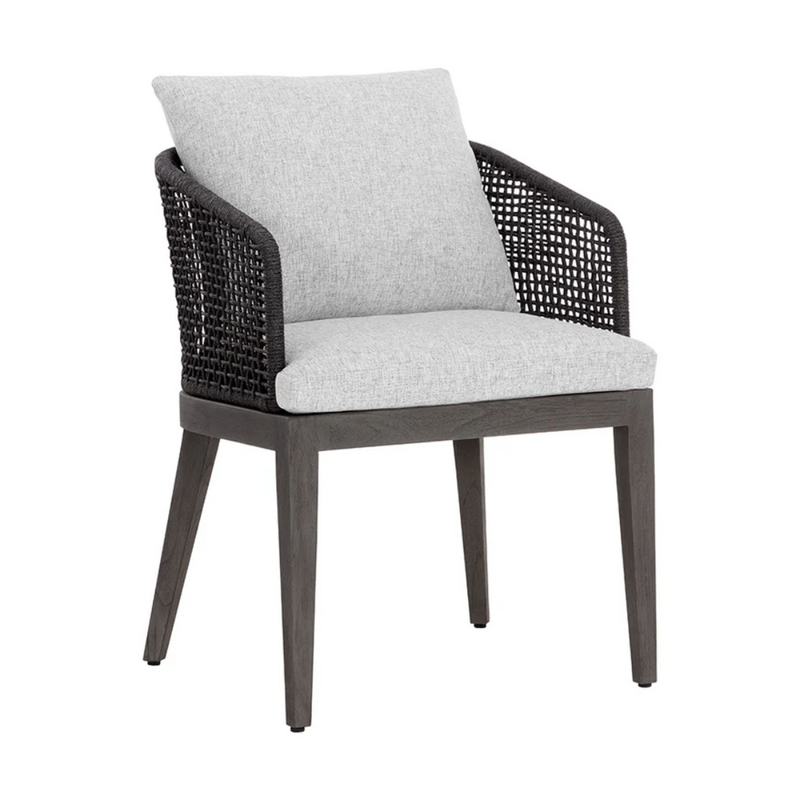 Capri Dining Armchair - Smoke Grey