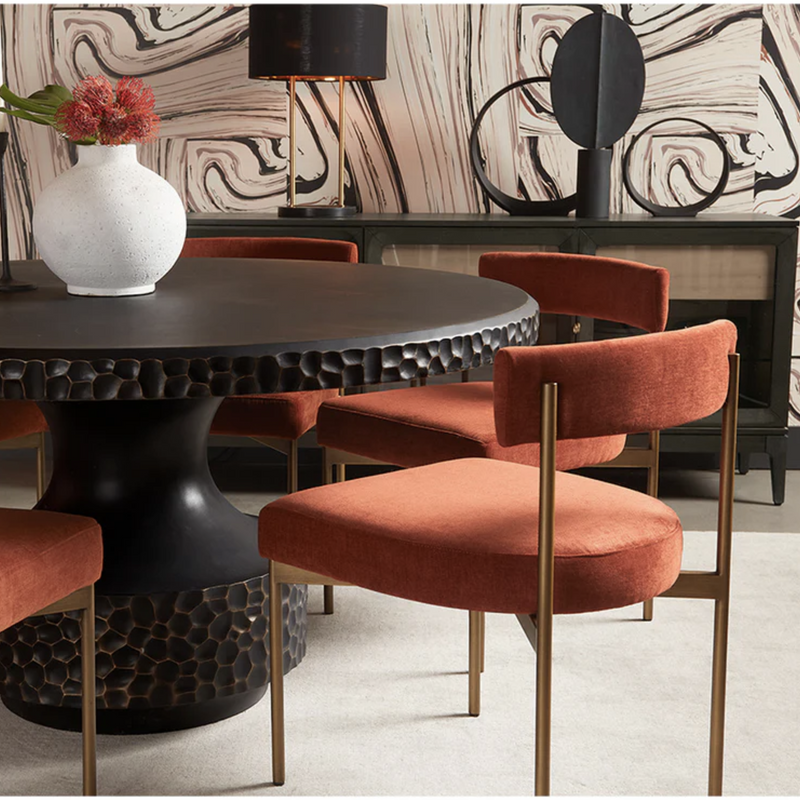Seneca Dining Chair - Antique Brass