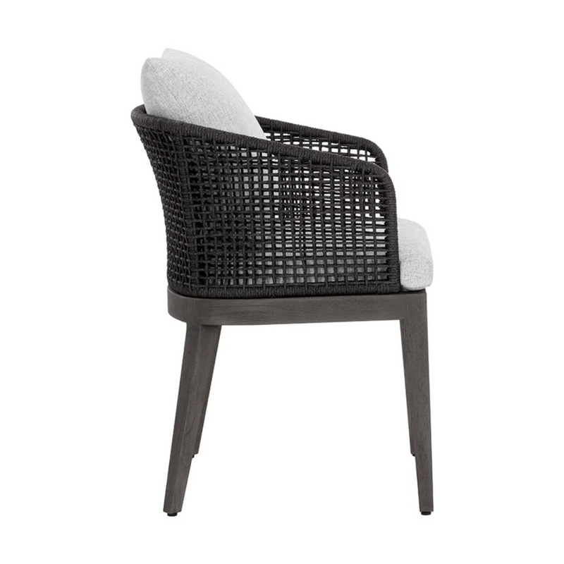 Capri Dining Armchair - Smoke Grey