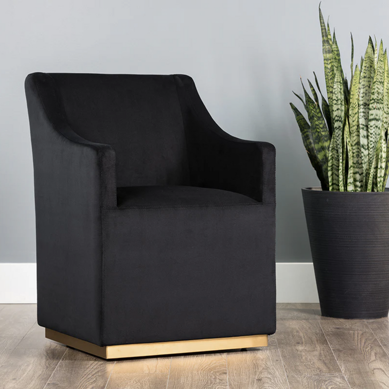 Zane Wheeled Dining Armchair