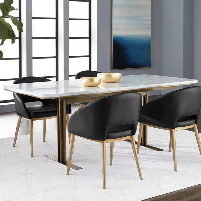 Thatcher Dining Armchair - Champagne Gold