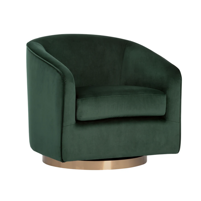 Hazel Swivel Lounge Chair - Gold
