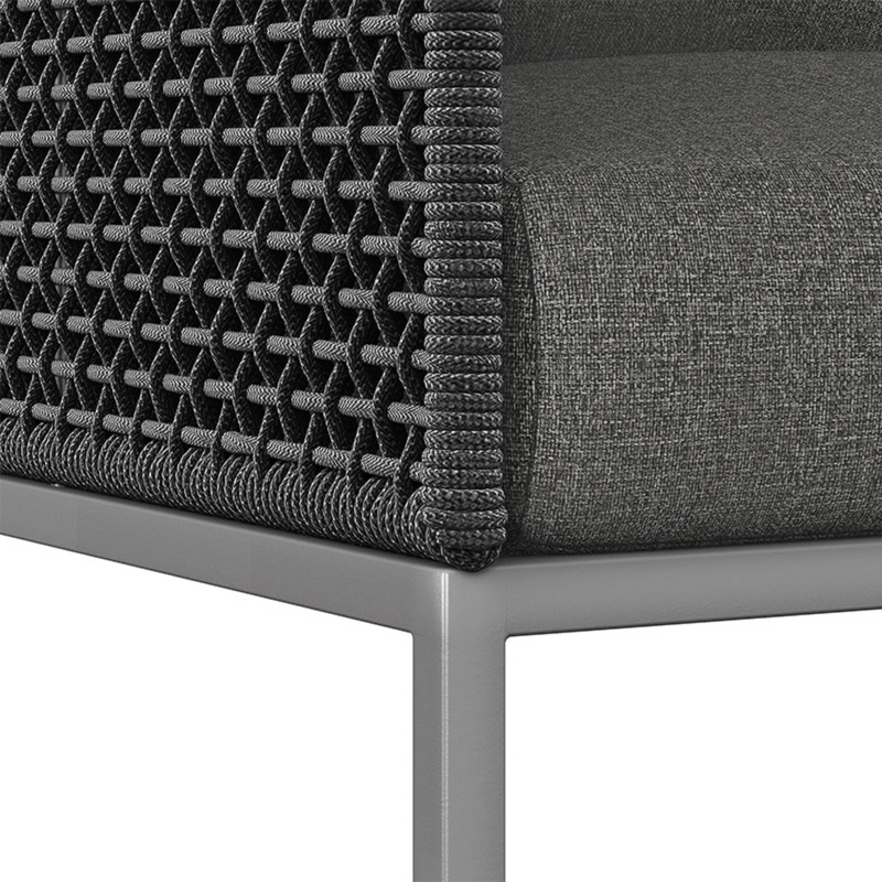 Crete Dining Armchair - Dark Grey