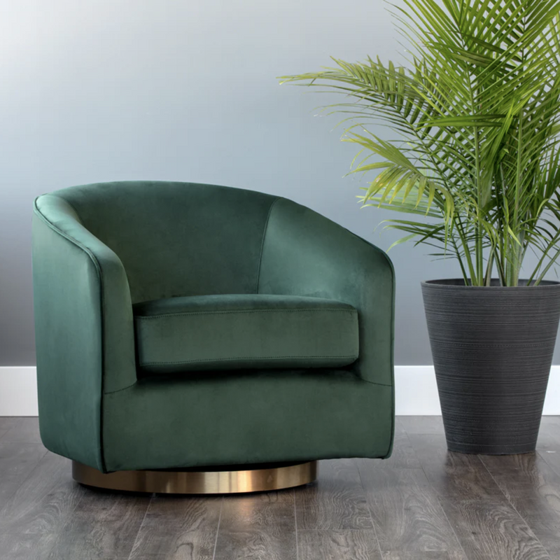 Hazel Swivel Lounge Chair - Gold