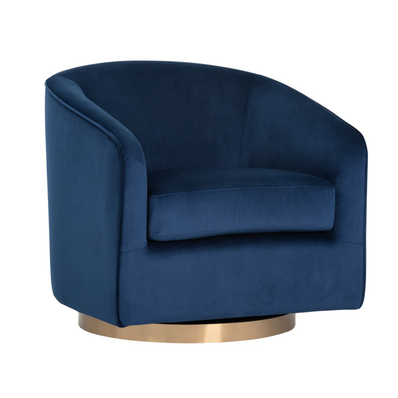 Hazel Swivel Lounge Chair - Gold