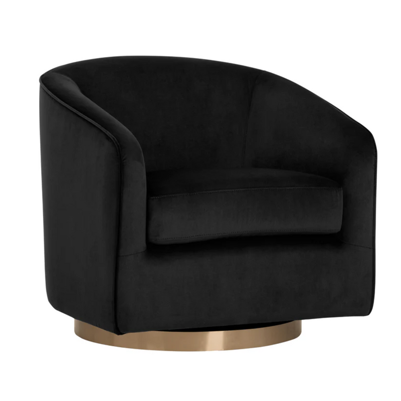 Hazel Swivel Lounge Chair - Gold