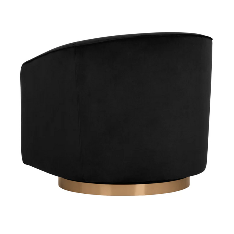 Hazel Swivel Lounge Chair - Gold