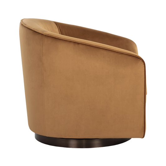 Hazel Swivel Lounge Chair - Dark Bronze