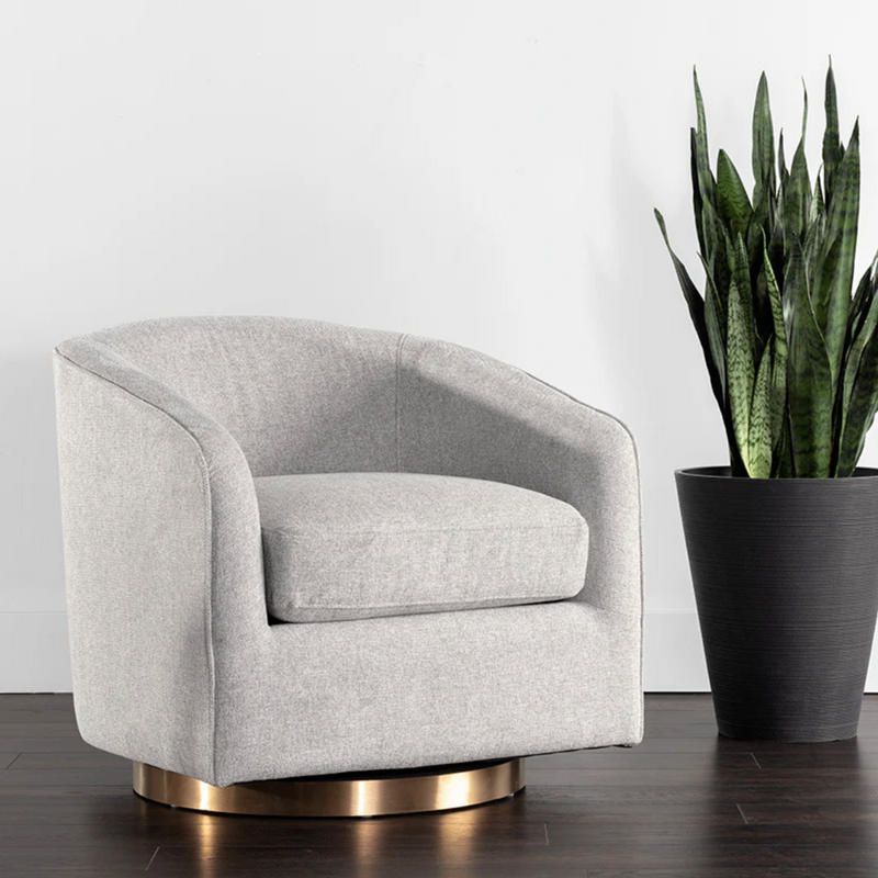 Hazel Swivel Lounge Chair - Gold
