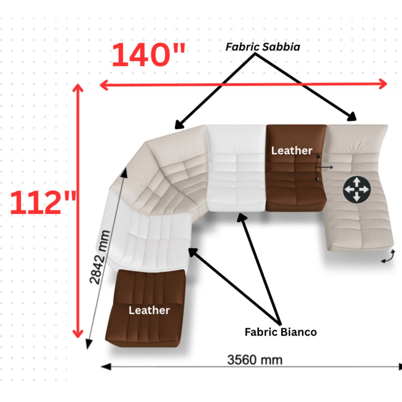 Zip Relax Italian Modular - 6 PC