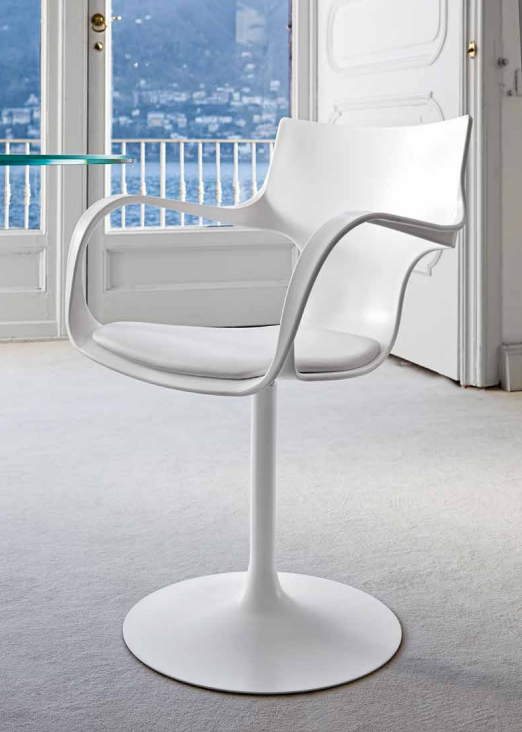 Flute Italian Swivel Dining Chair