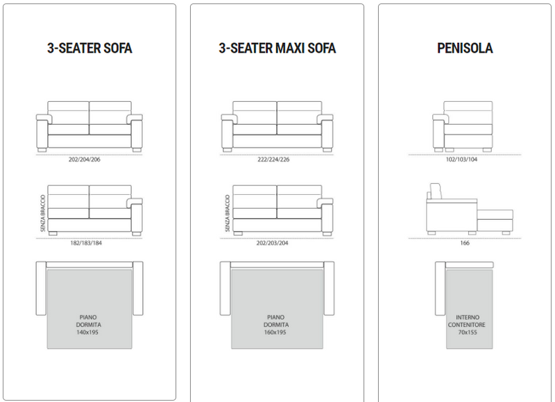 Brando Bed Italian Sofa Bed