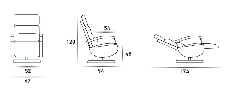 Tokyo Italian Swivel Motion Chair